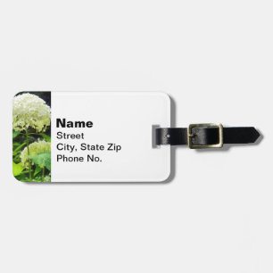 White Hydrangea in Garden Luggage Tag