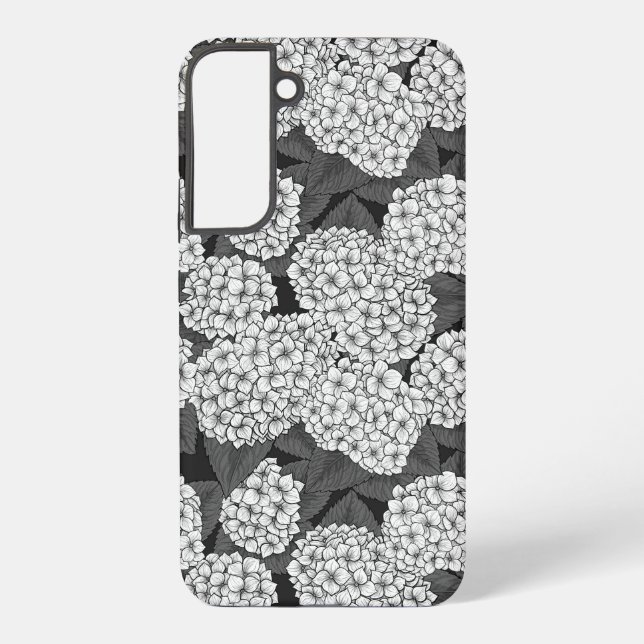 White hydrangea samsung galaxy s22+ case (Back)