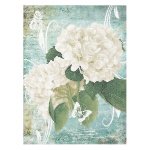 White hydrangea tablecloth