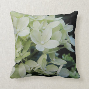 White Hydrangea Throw Pillow