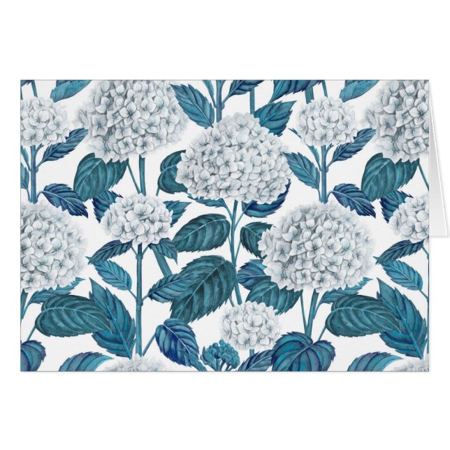 White hydrangea watercolor (Front Horizontal)