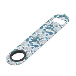 White hydrangea watercolor bar key