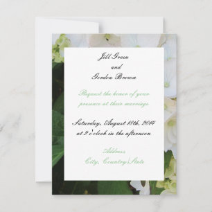 White Hydrangea Wedding Invitation