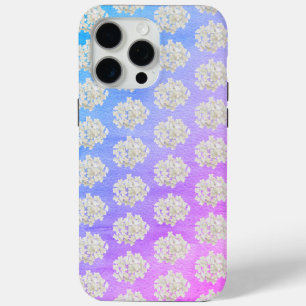 White Hydrangeas On Gradient Watercolor  iPhone 15 Pro Max Case