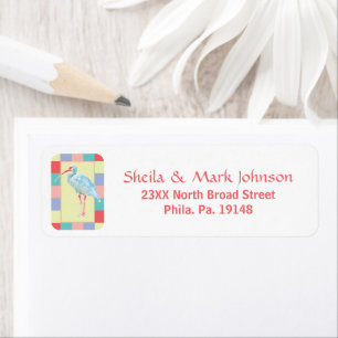 White Ibis Bird Colour Block