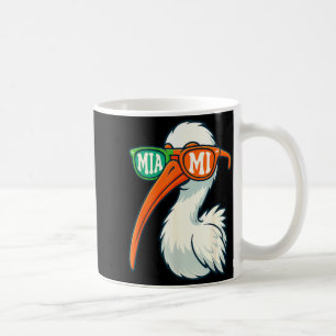 White Ibis With Sungles American Vintage Style  Coffee Mug