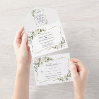 White Imperial Lilies Gold Gold Frame Wedding 