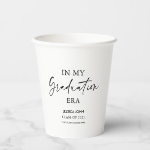 White In my graduation era funny Graduation Paper Cups