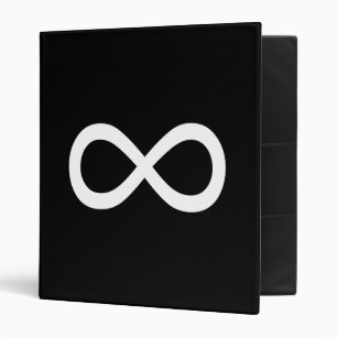 White Infinity Symbol Binder