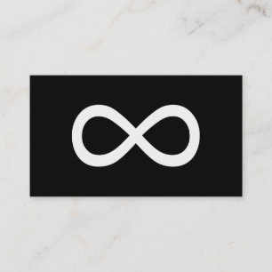 White Infinity Symbol Business Card