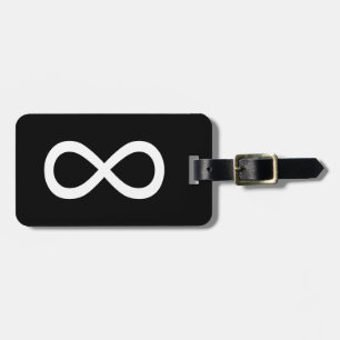 White Infinity Symbol Luggage Tag