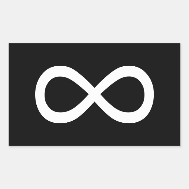 White Infinity Symbol Sticker (Front)