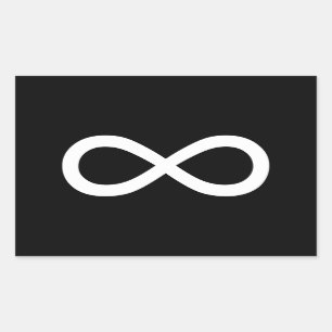 White Infinity Symbol Sticker
