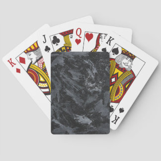 White Ink on Black #2 Playing Cards