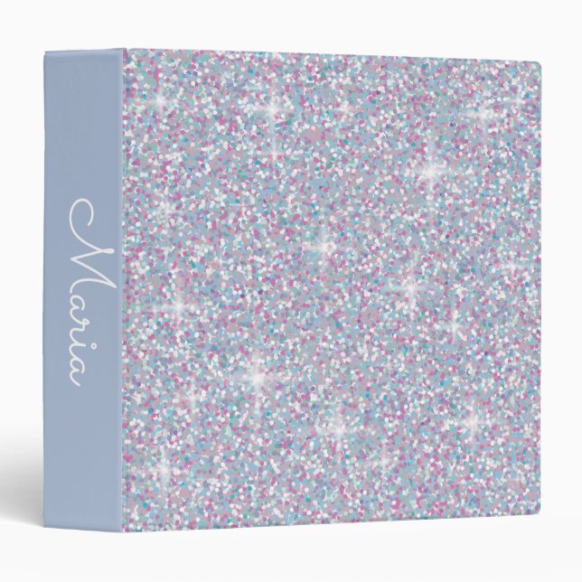 White iridescent glitter binder (Front/Spine)