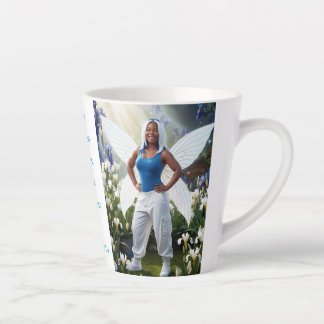White Iris Fairy  Latte Mug
