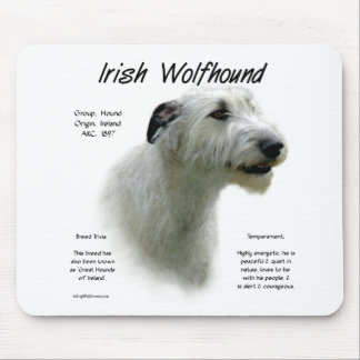 White Irish Wolfhound History  Mouse Pad