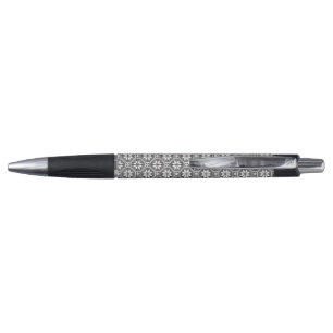White isolated lace on CUSTOMIZE black background Pen