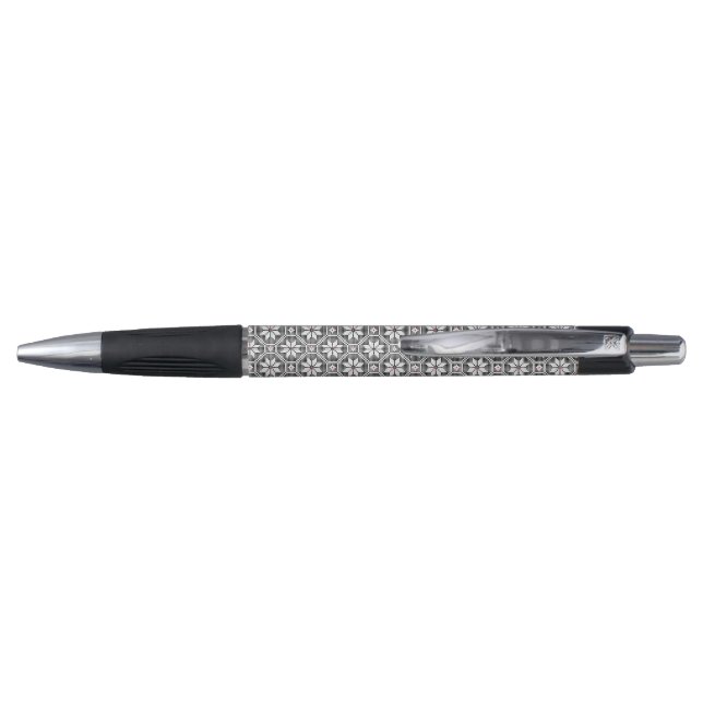 White isolated lace on CUSTOMIZE black background Pen (Back)