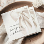 White Ivory Bow Bridal Shower Napkin<br><div class="desc">White Ivory Bow Bridal Shower</div>