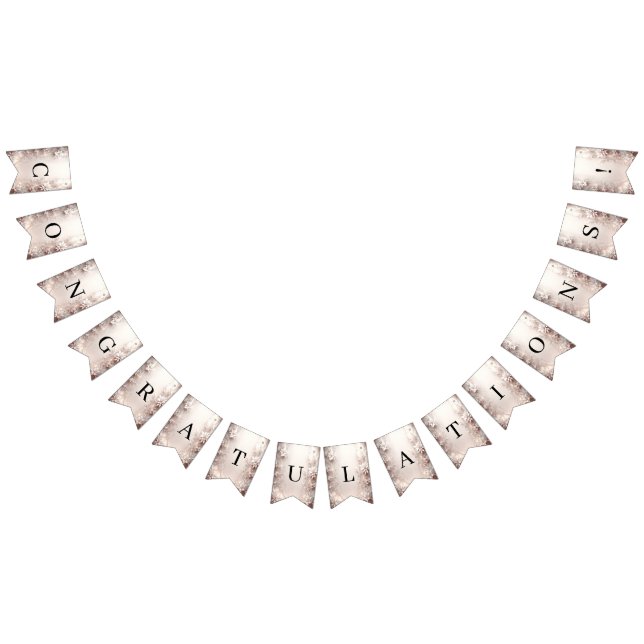 White Ivory Floral Bunting Flag (All)