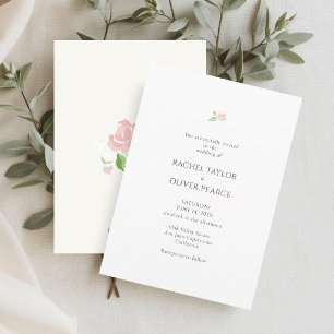 White & Ivory   Petit Floral Wedding Invitation