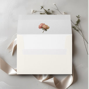 White & Ivory   Rose Wedding Envelope