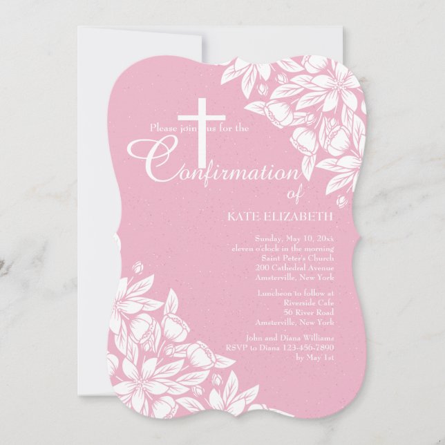 White Jasmine Invitation (Front)