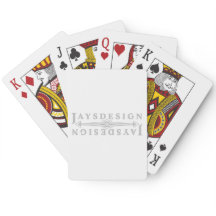 White Jaysdesign Logo Playing Cards