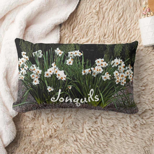 "WHITE JONQUILS" LUMBAR PILLOW (Blanket)
