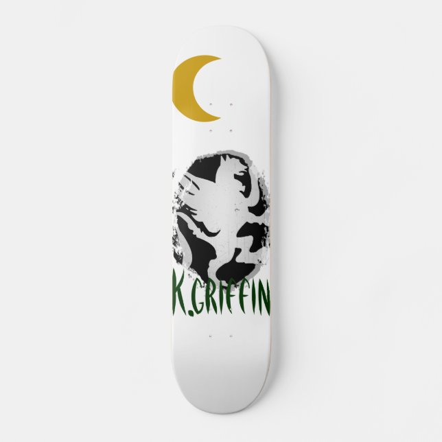 White "K. Griffin" Killosopher Skateboard Deck (Front)