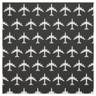 White KC-135 Refueling Jet Airplane on Black Fabric