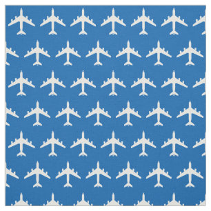 White KC-135 Refueling Jet Airplane on Blue Fabric