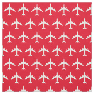White KC-135 Refueling Jet Airplane on Red Fabric