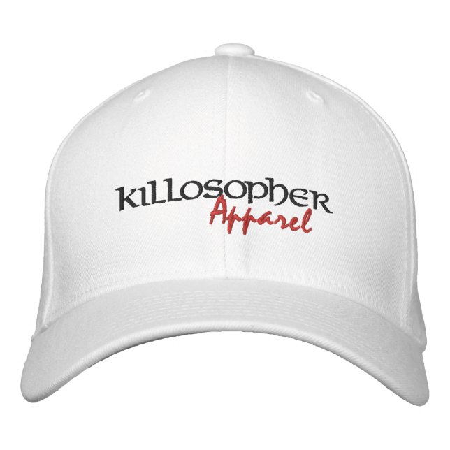 White Killosopher Apparel Flexfit Cap (Front)