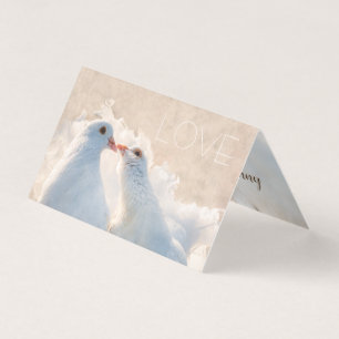 White Kissing Doves - Love customizable
