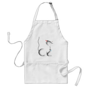 White Kitty Apron