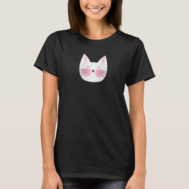 White Kitty Cat T-Shirt (Front)