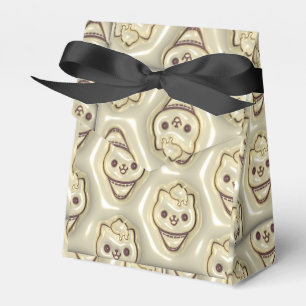 White Kitty Ice Cream Cone  Favor Box