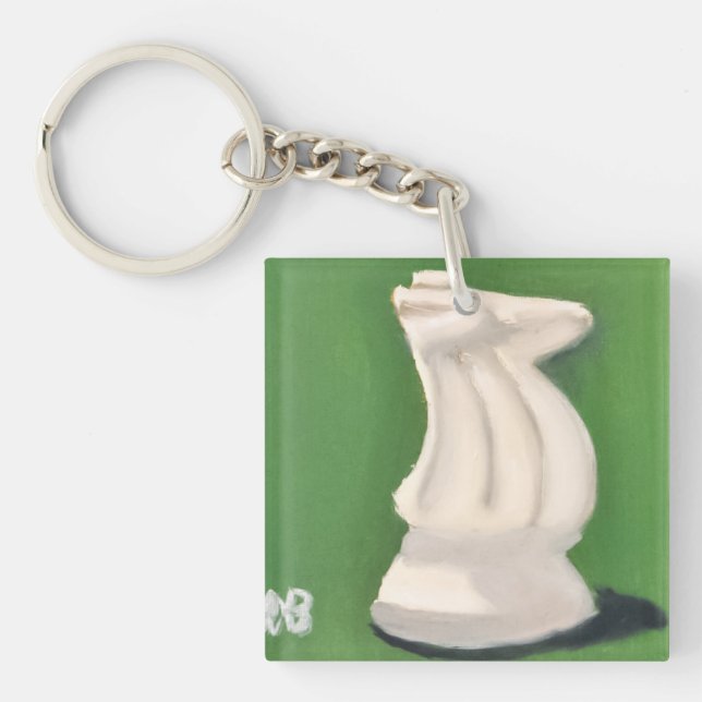 White Knight Keychain (Front)