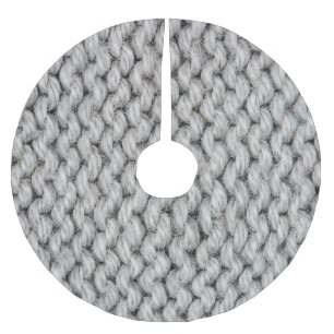 White knitted wool texture, close-up photo. brushed polyester tree skirt