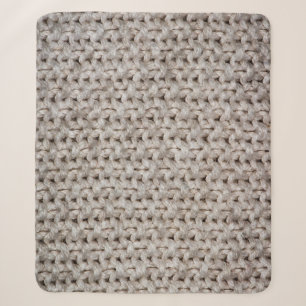 White knitting wool: cozy texture. sherpa blanket
