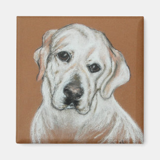 White Labrador Magnet