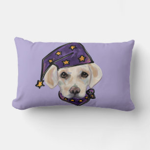 White Labrador Retriever Lumbar Pillow