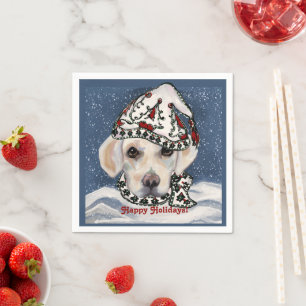 WHITE LABRADOR RETRIEVER NAPKIN
