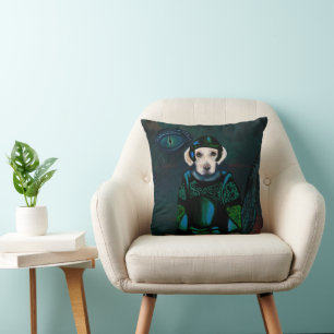 White Labrador Retriever Throw Pillow