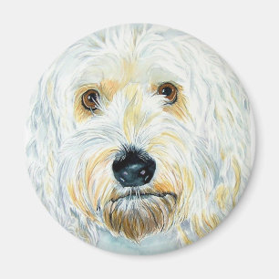 White Labrdoodle Maggie Magnet
