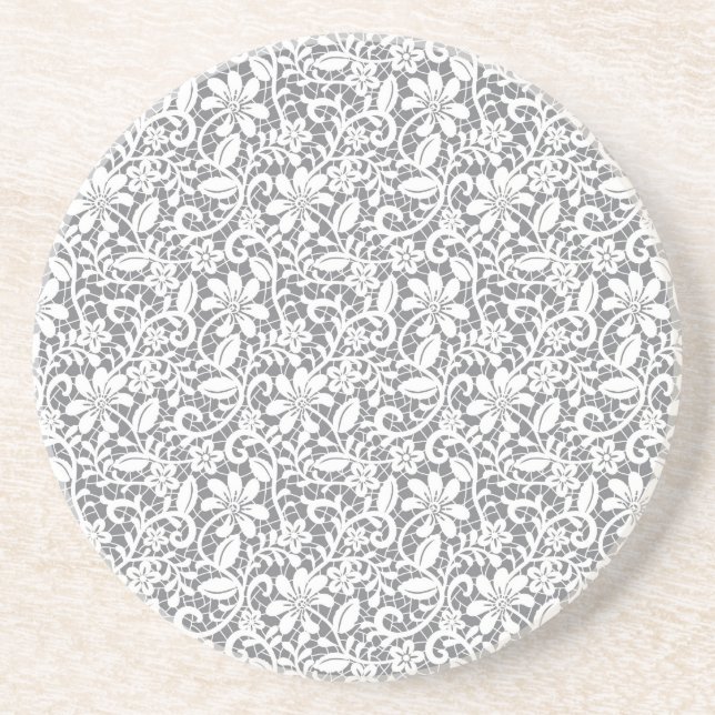White Lace 1 Coaster (Front)