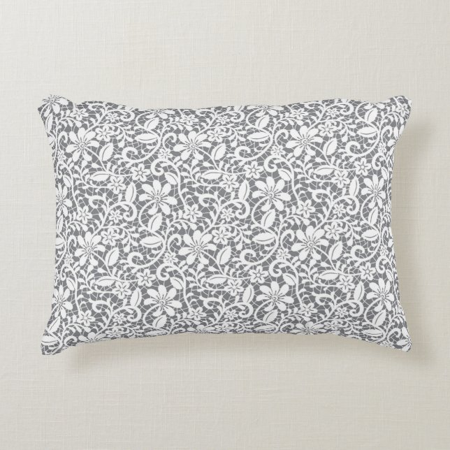 White Lace 1 Decorative Pillow (Front)