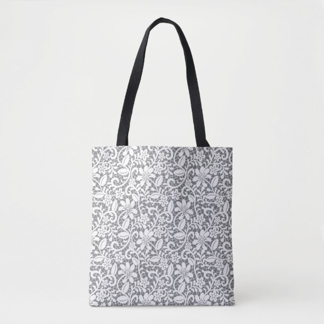 White Lace 1 Tote Bag (Front)